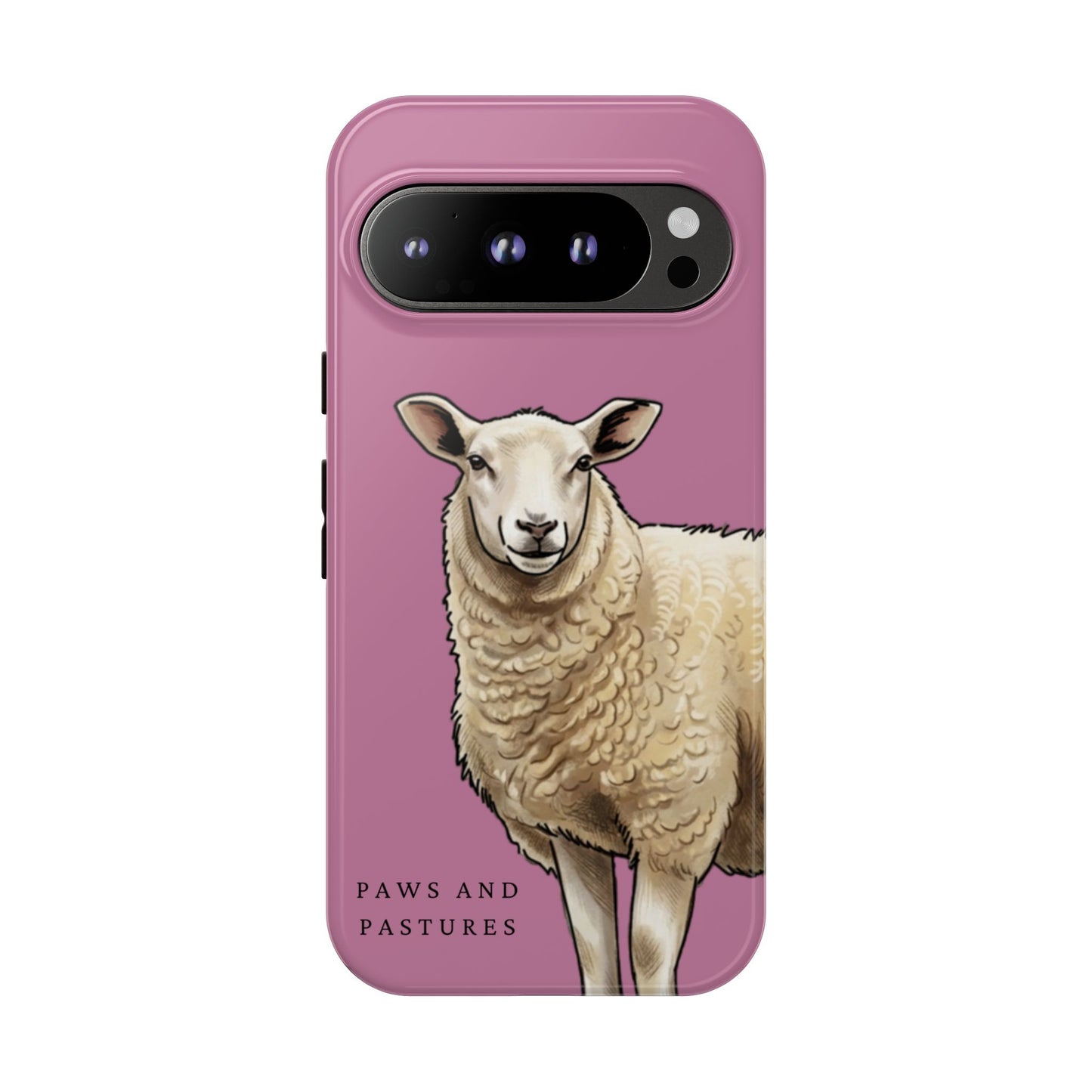 Pink Sheep Illustration Tough Phone Case