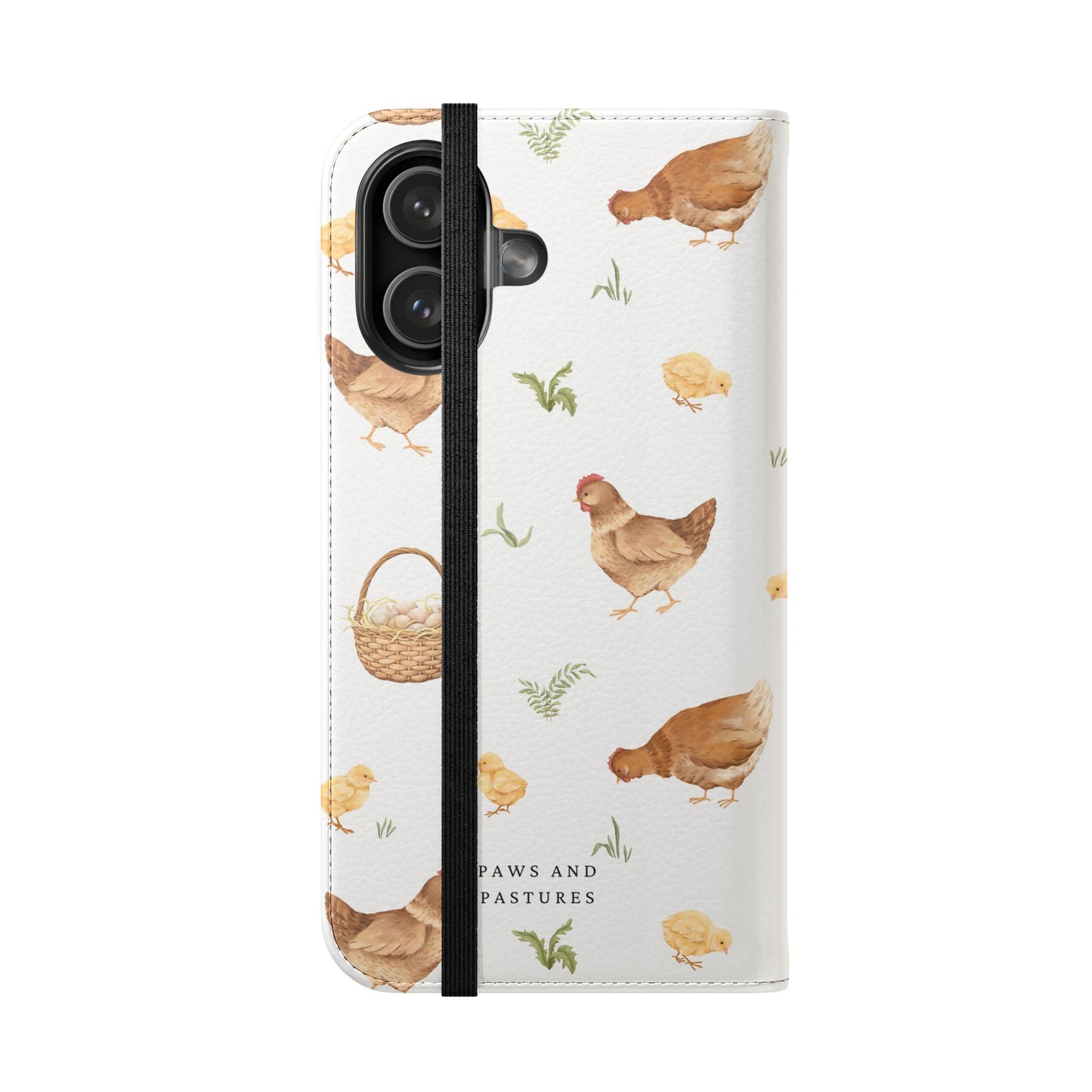 Flip Case – Watercolor Chickens & Baskets Phone Wallet Case