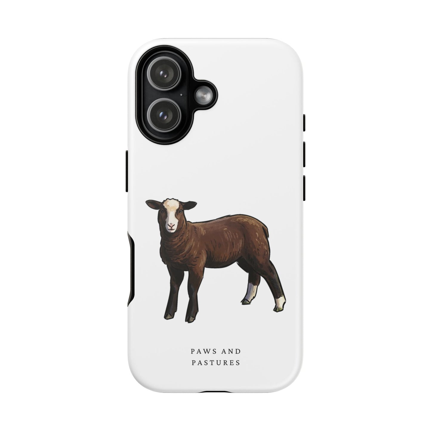 Zwartble Phone Case — Brown Sheep Illustration "Paws and Pastures"