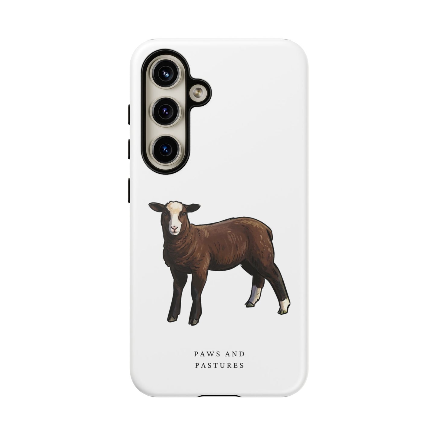 Zwartble Phone Case — Brown Sheep Illustration "Paws and Pastures"