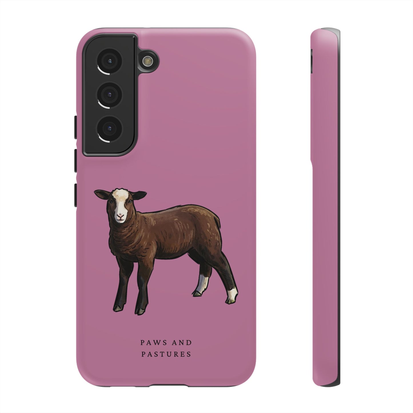 Zwartble Phone Case — Brown Sheep Illustration "Paws and Pastures"