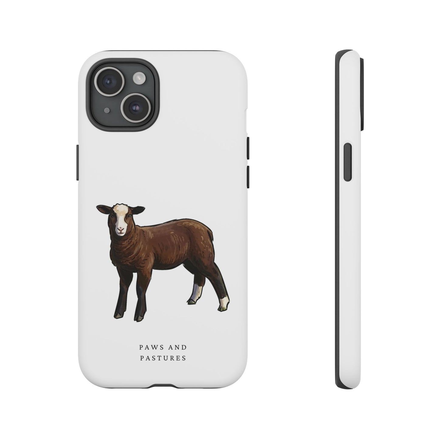 Zwartble Phone Case — Brown Sheep Illustration "Paws and Pastures"