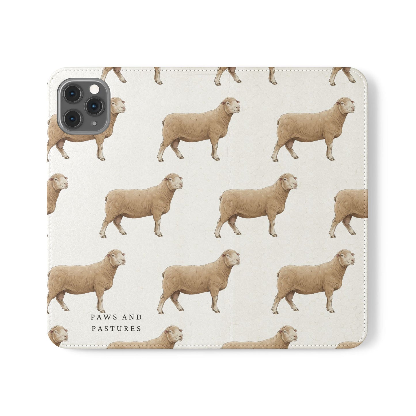 Sheep Pattern iPhone Flip Case
