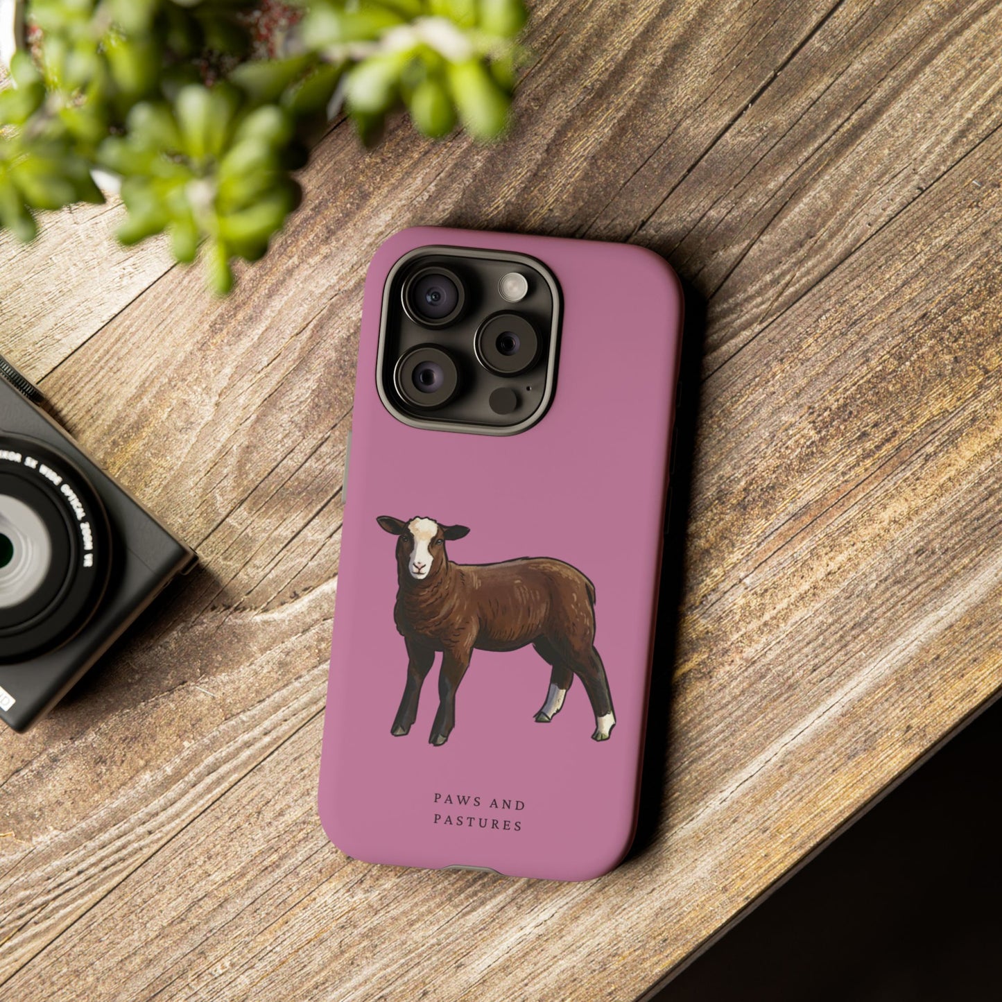 Zwartble Phone Case — Brown Sheep Illustration "Paws and Pastures"