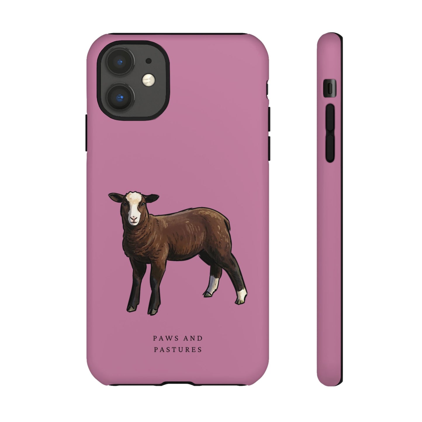 Zwartble Phone Case — Brown Sheep Illustration "Paws and Pastures"