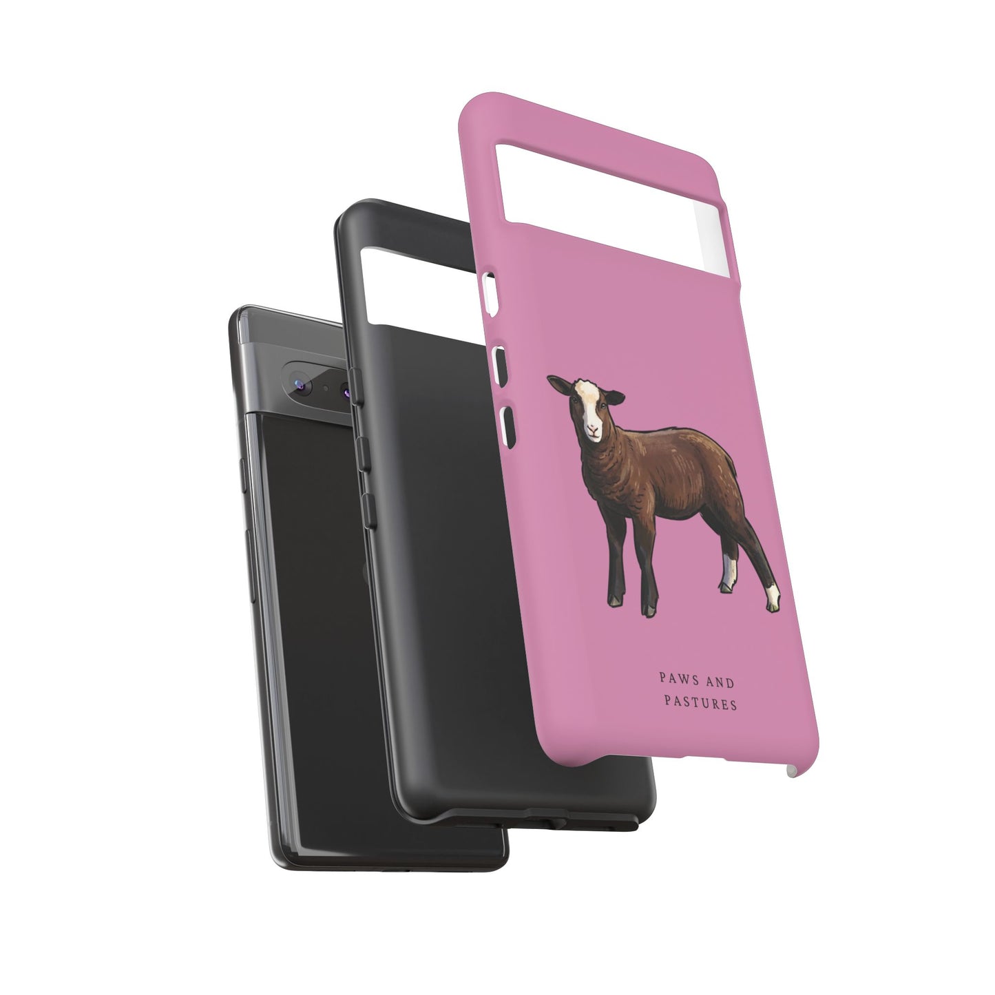 Zwartble Phone Case — Brown Sheep Illustration "Paws and Pastures"