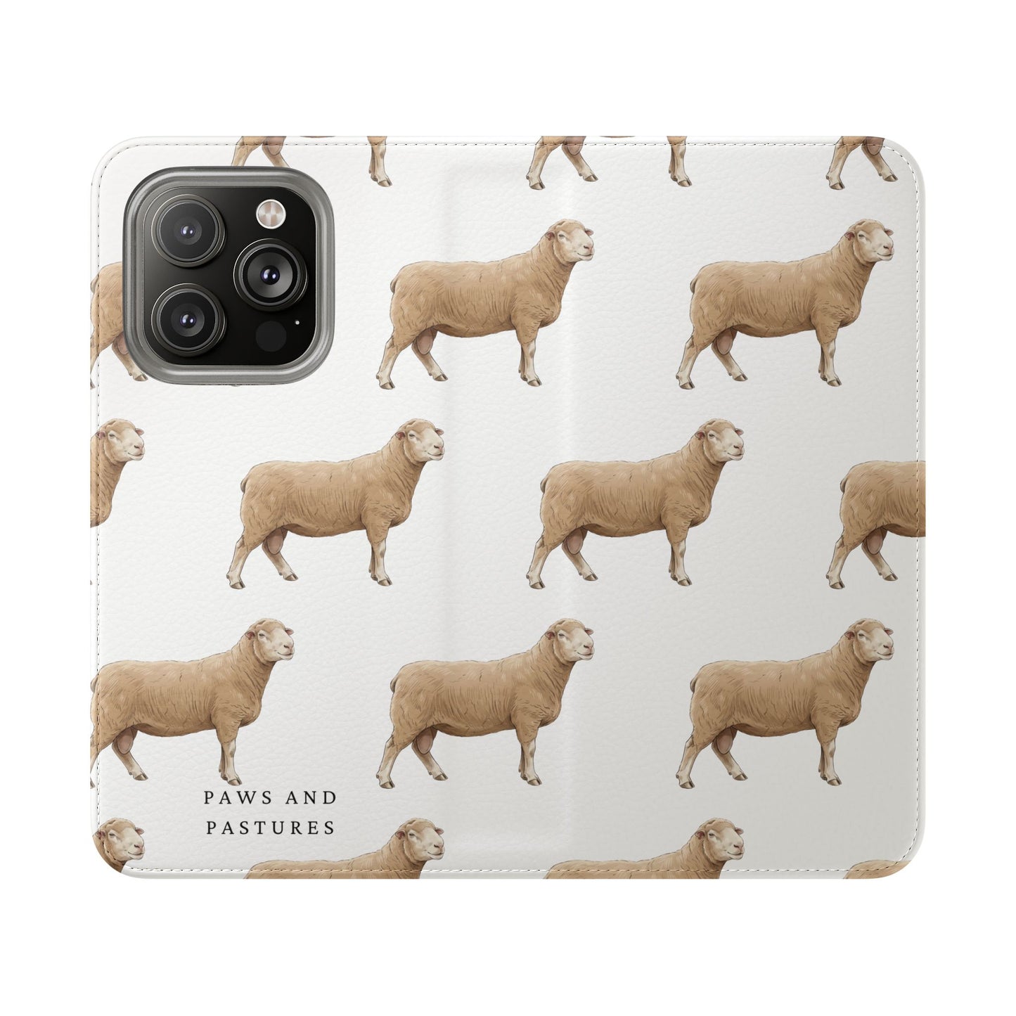 Sheep Pattern iPhone Flip Case