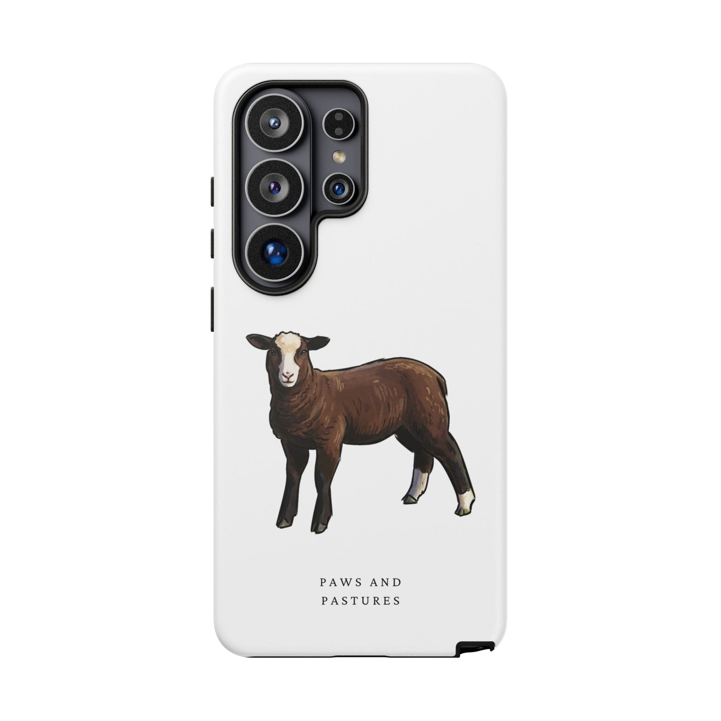 Zwartble Phone Case — Brown Sheep Illustration "Paws and Pastures"