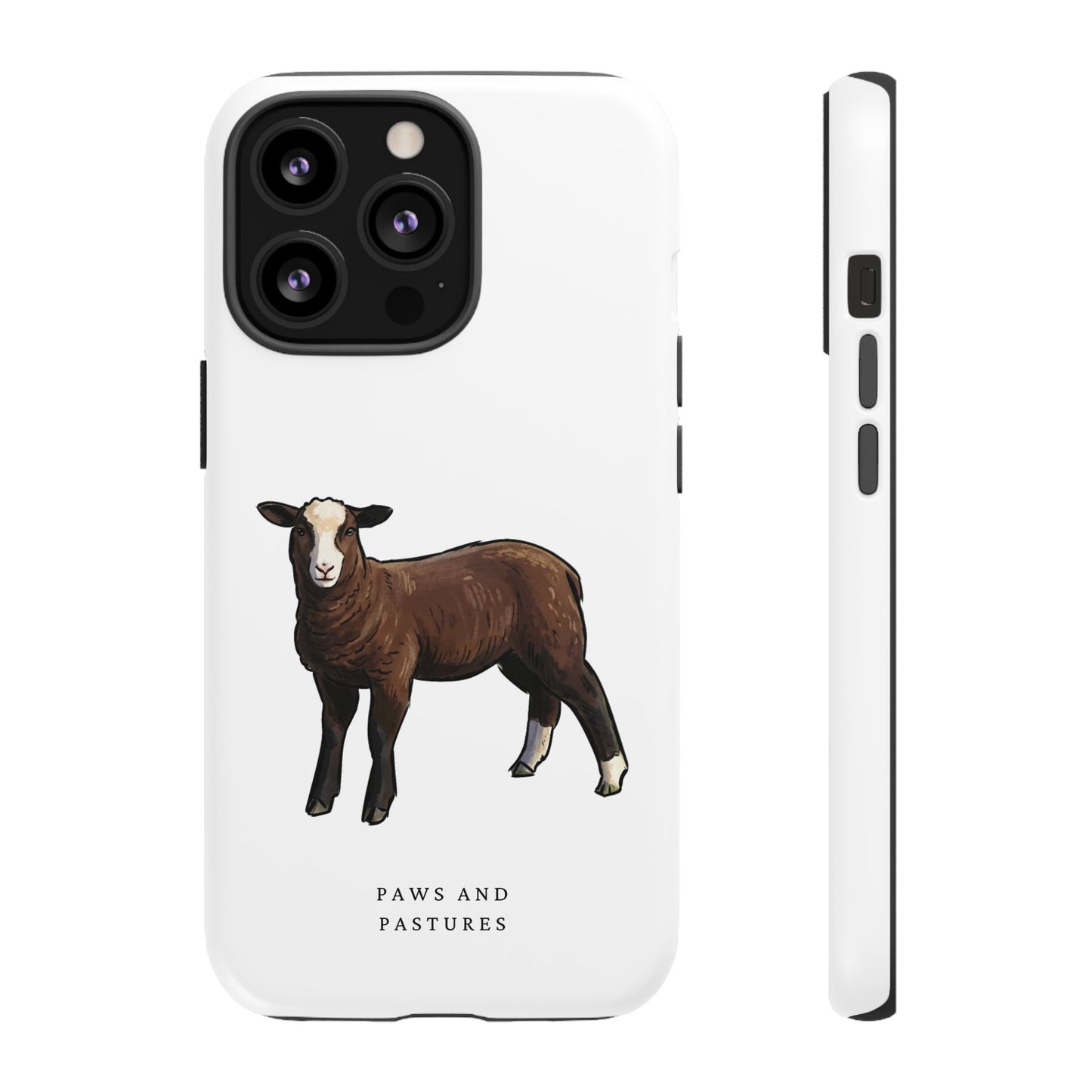 Zwartble Phone Case — Brown Sheep Illustration "Paws and Pastures"