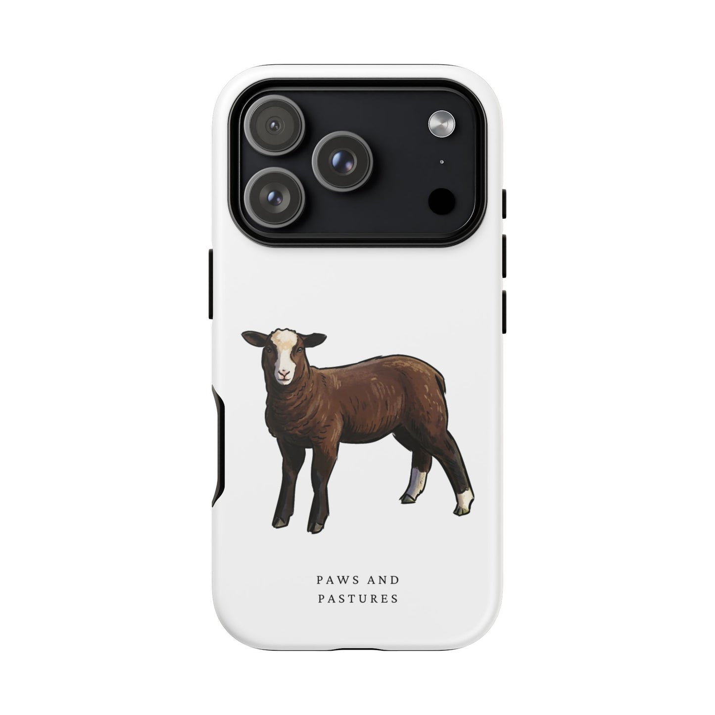 Zwartble Phone Case — Brown Sheep Illustration "Paws and Pastures"