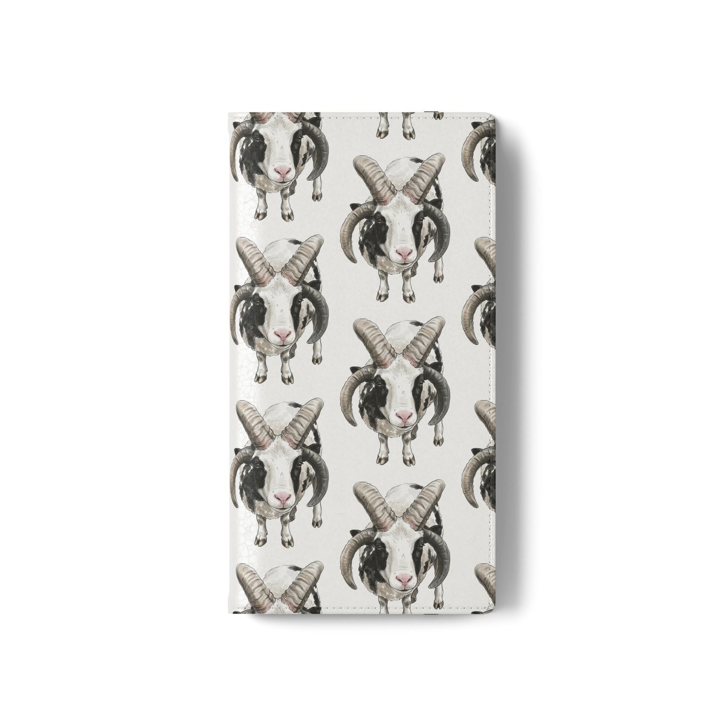 Jacob Sheep Pattern Flip Phone Case — Cute Farm Animal Wallet Cover