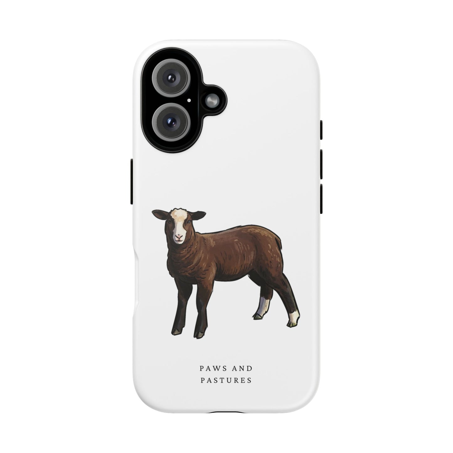 Zwartble Phone Case — Brown Sheep Illustration "Paws and Pastures"