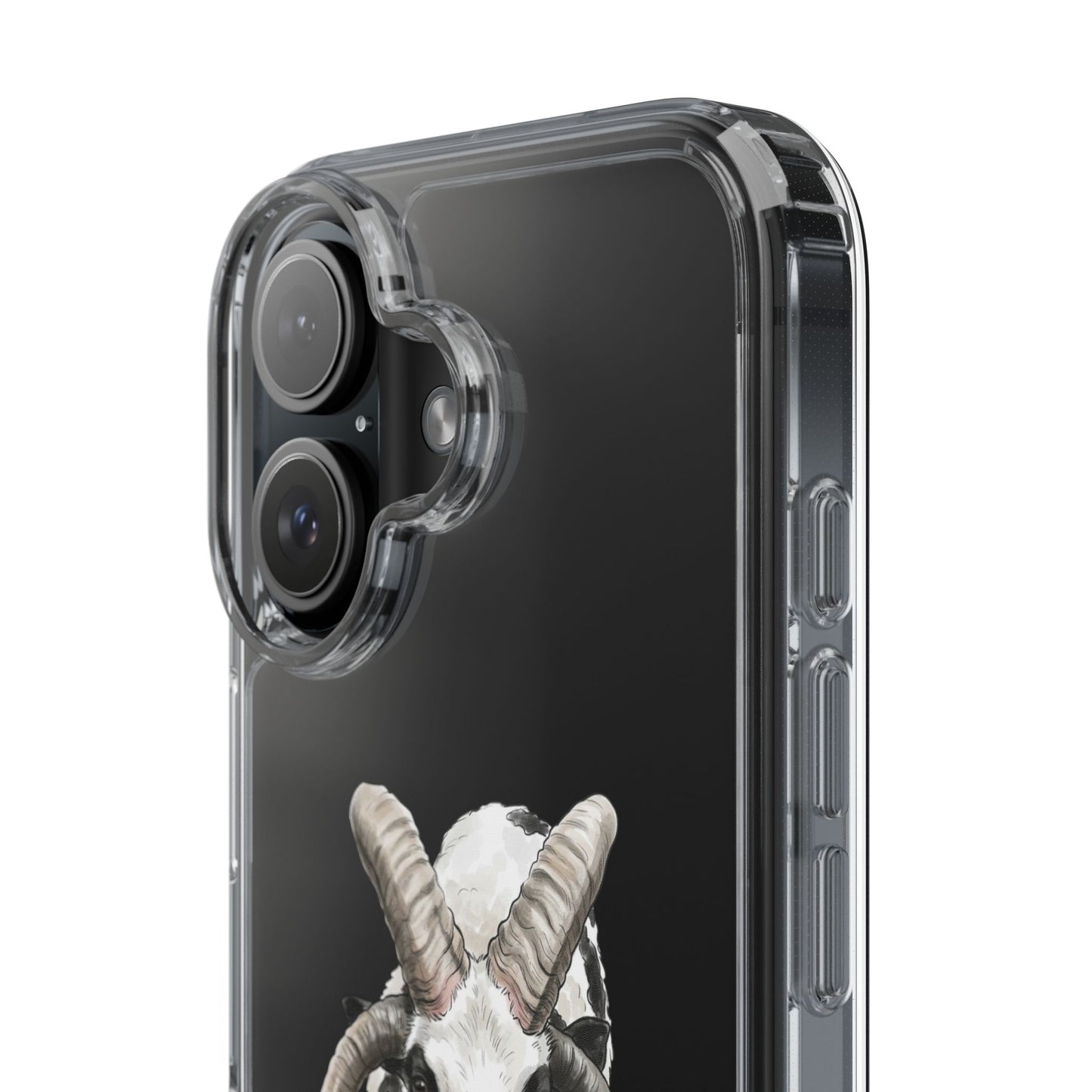 Jacob Sheep Clear Phone Case — Cute Goat Illustration Clear Case for Sheep Lovers
