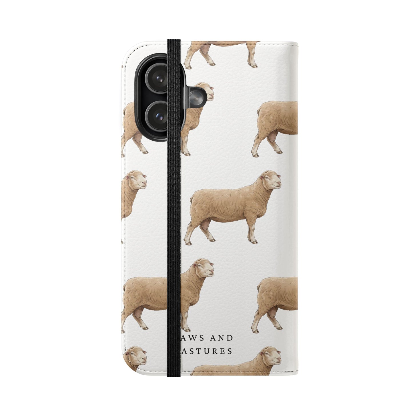 Sheep Pattern iPhone Flip Case