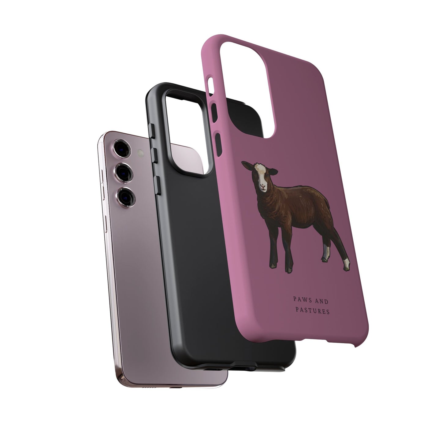 Zwartble Phone Case — Brown Sheep Illustration "Paws and Pastures"