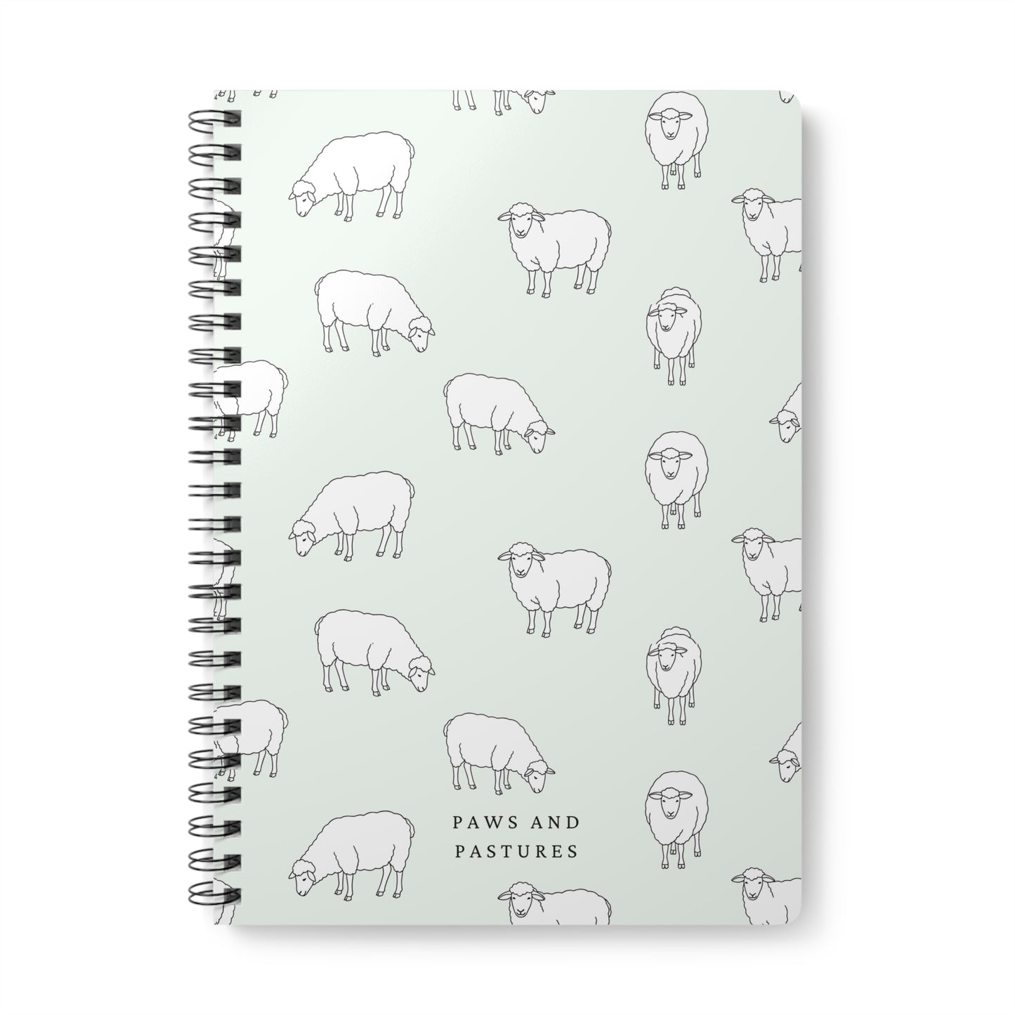 Sheep Pattern Wirobound Softcover Notebook, A5
