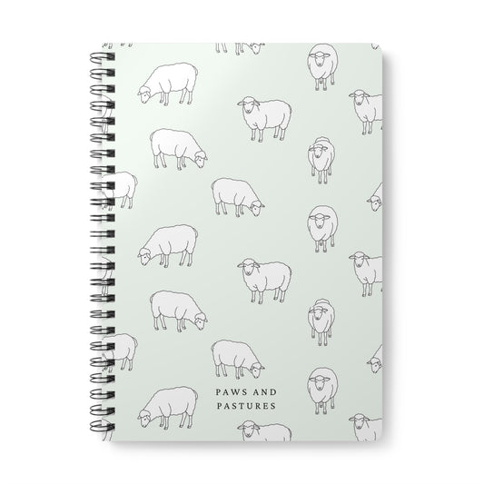 Sheep Pattern Wirobound Softcover Notebook, A5