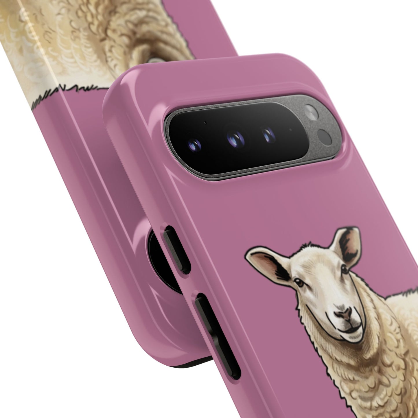 Pink Sheep Illustration Tough Phone Case