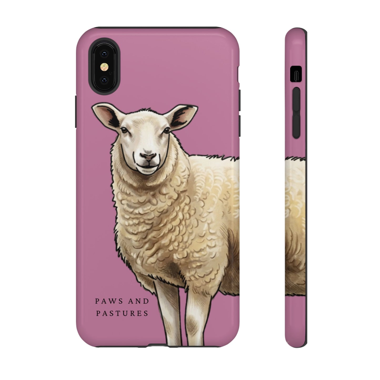 Pink Sheep Illustration Tough Phone Case