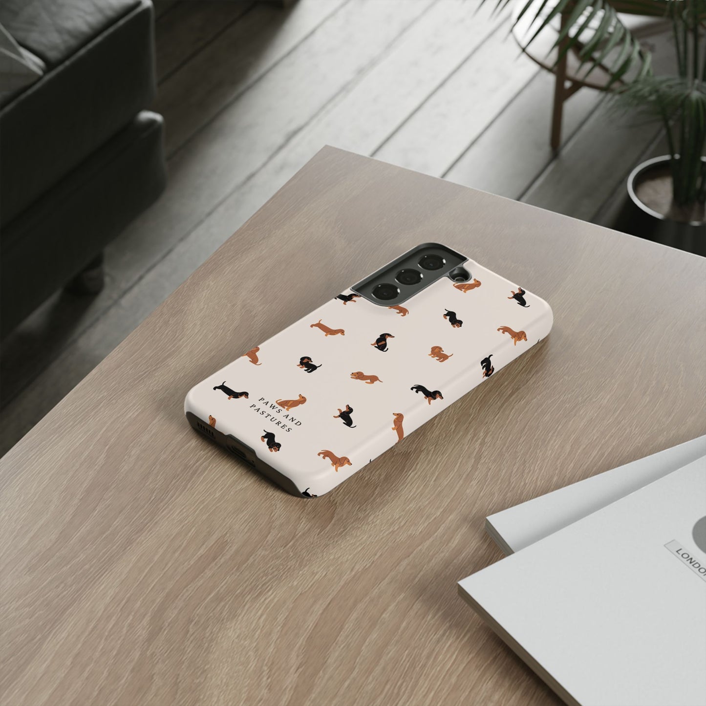 Dachshund Pattern Phone Case — Cute Wiener Dog Protective Cover