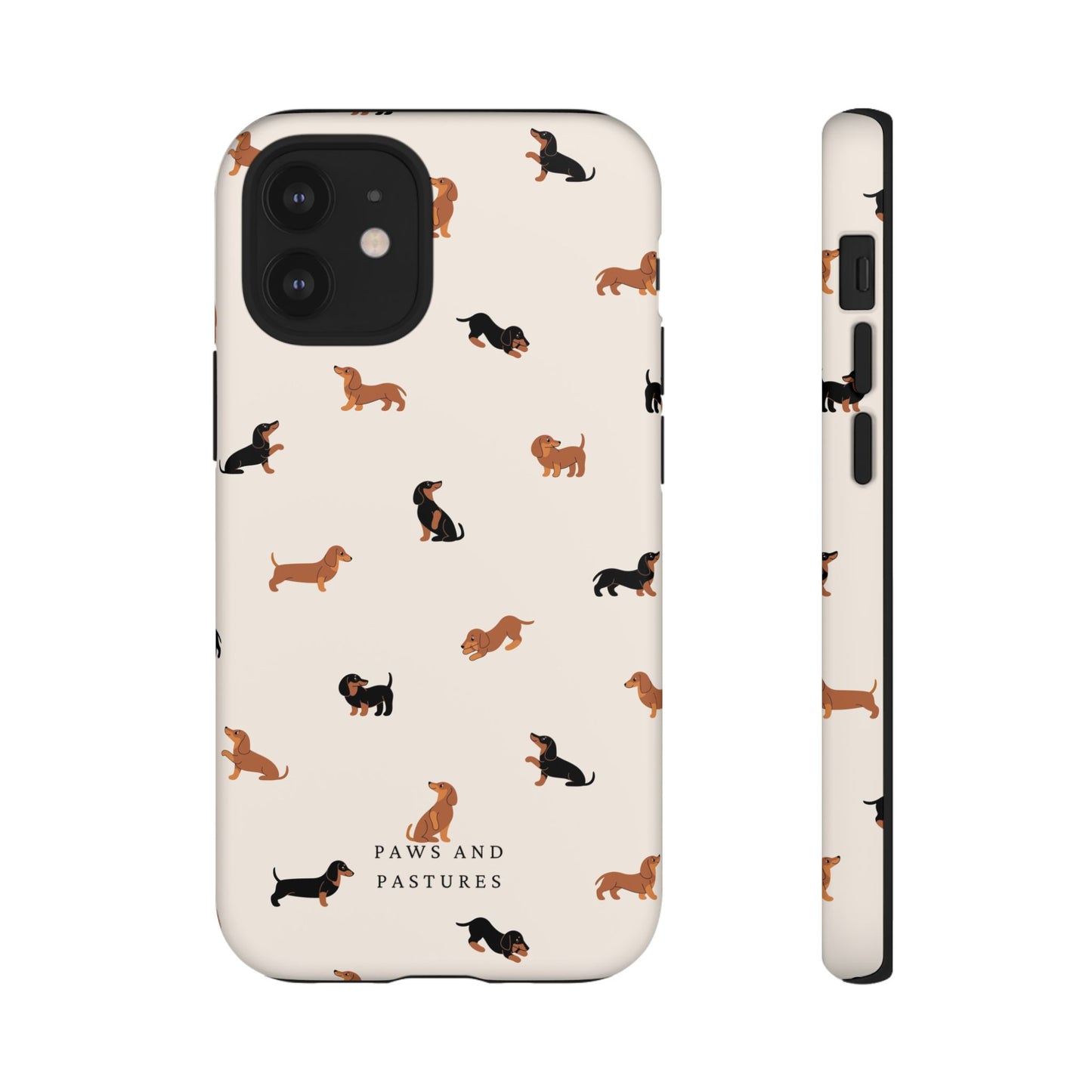 Dachshund Pattern Phone Case — Cute Wiener Dog Protective Cover