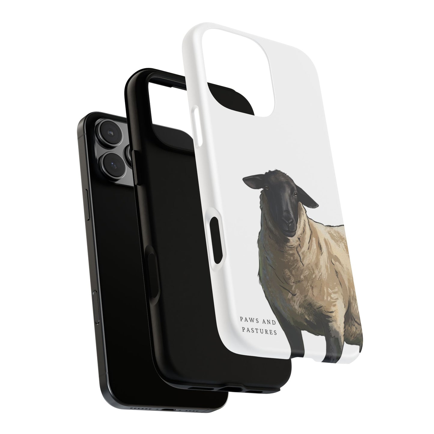 Suffolk Sheep Phone Case — Paws and Pastures Rustic Farm Animal iPhone Cover
