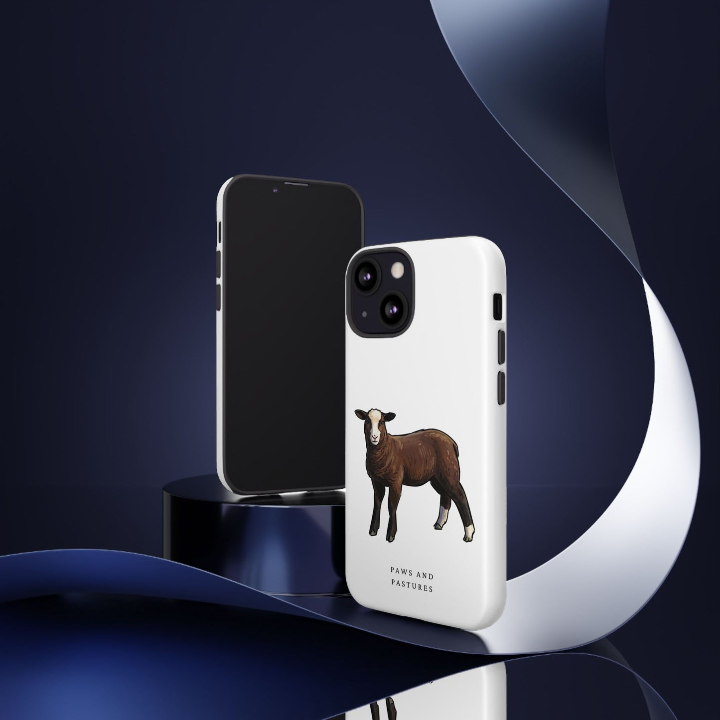 Zwartble Phone Case — Brown Sheep Illustration "Paws and Pastures"