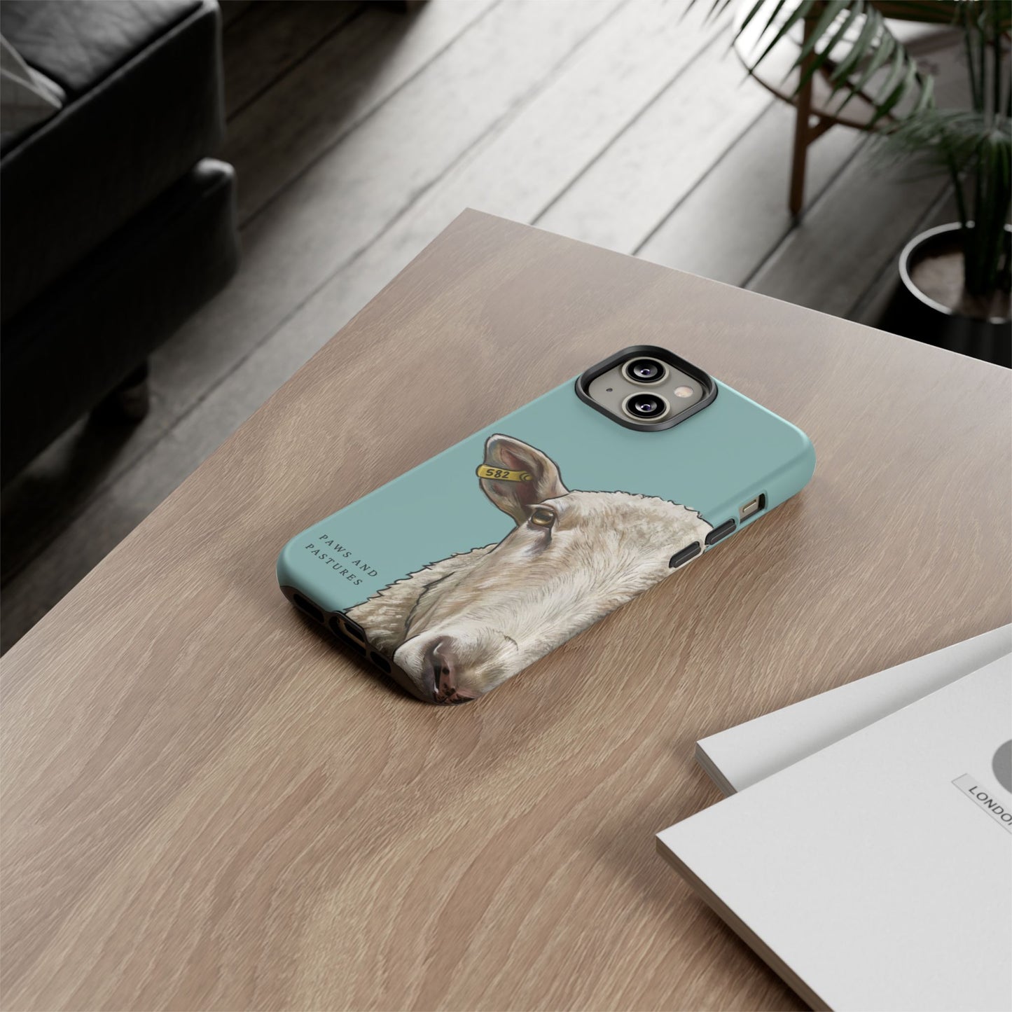 Teal Sheep Phone Case
