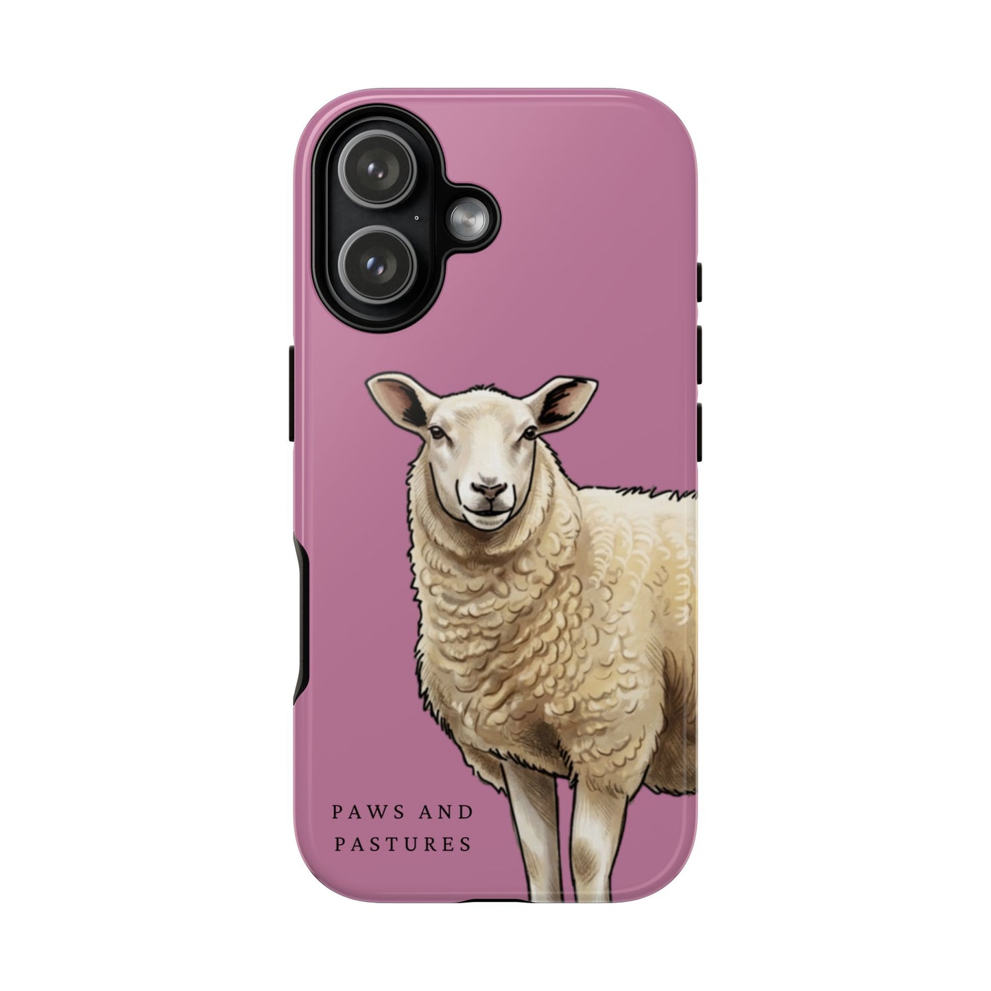 Pink Sheep Illustration Tough Phone Case