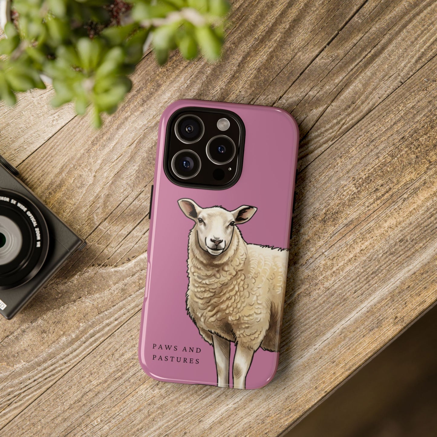 Pink Sheep Illustration Tough Phone Case