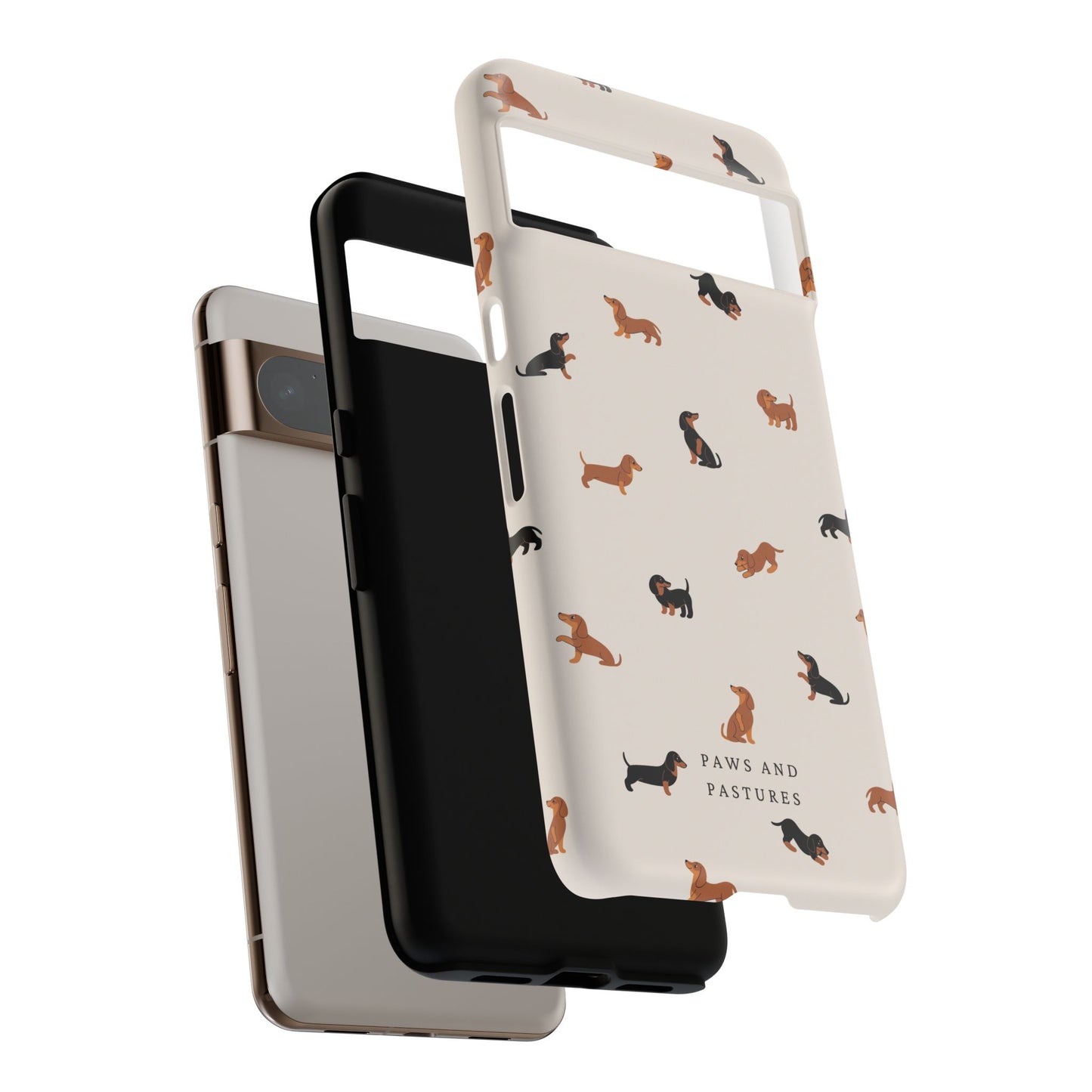 Dachshund Pattern Phone Case — Cute Wiener Dog Protective Cover