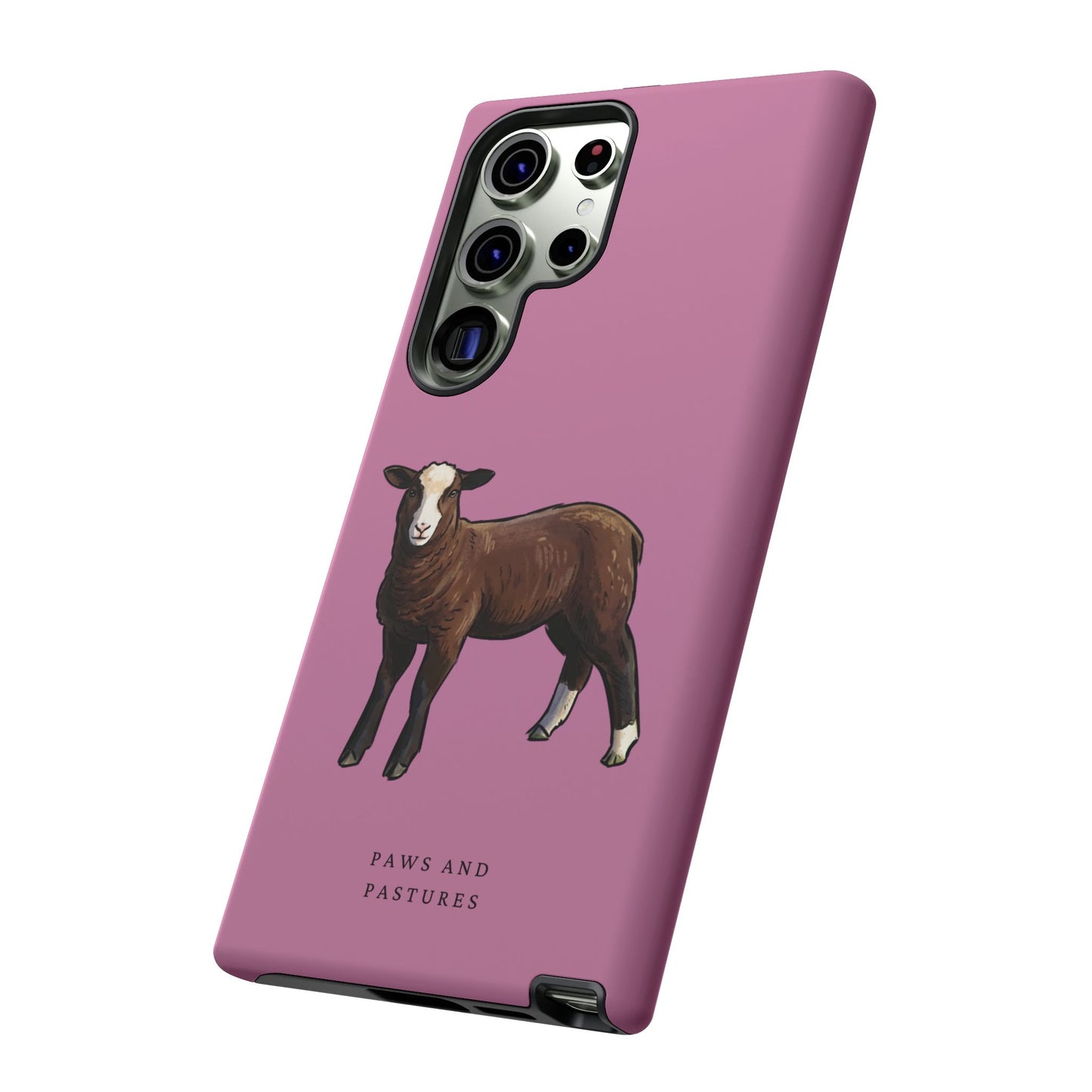 Zwartble Phone Case — Brown Sheep Illustration "Paws and Pastures"