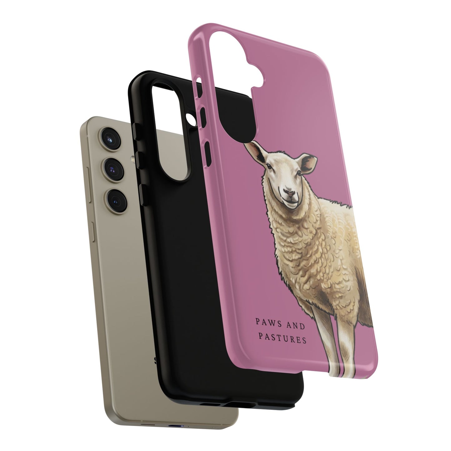 Pink Sheep Illustration Tough Phone Case