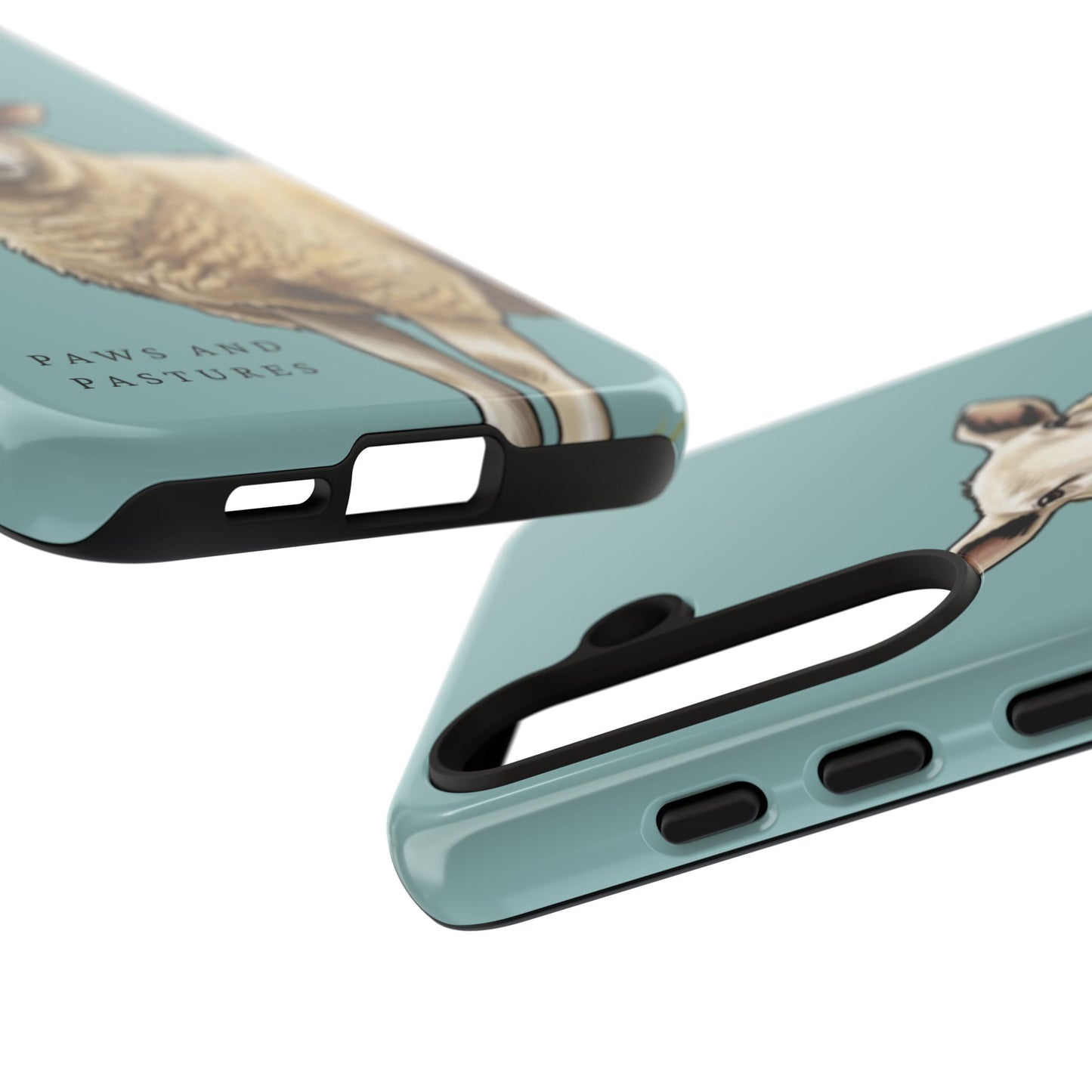 Teal Sheep Illustration Tough Phone Case