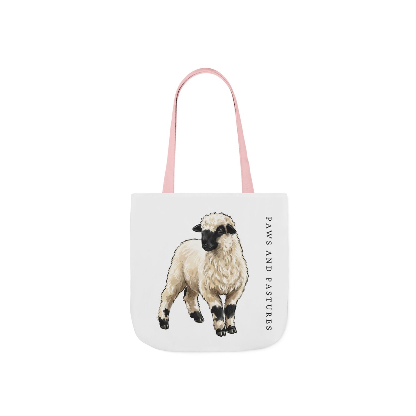 Valais Blacknose Sheep Illustration Canvas Tote Bag