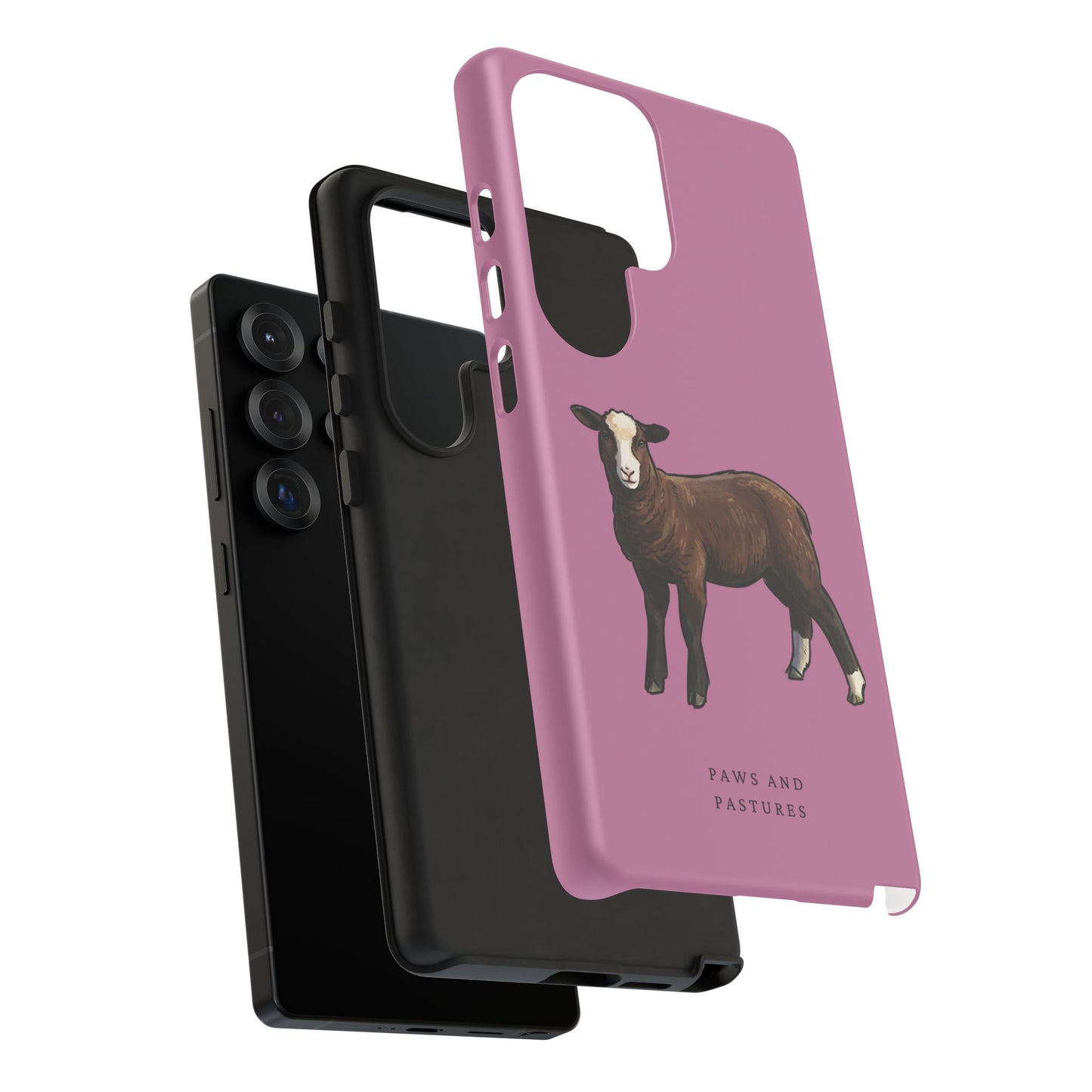 Zwartble Phone Case — Brown Sheep Illustration "Paws and Pastures"