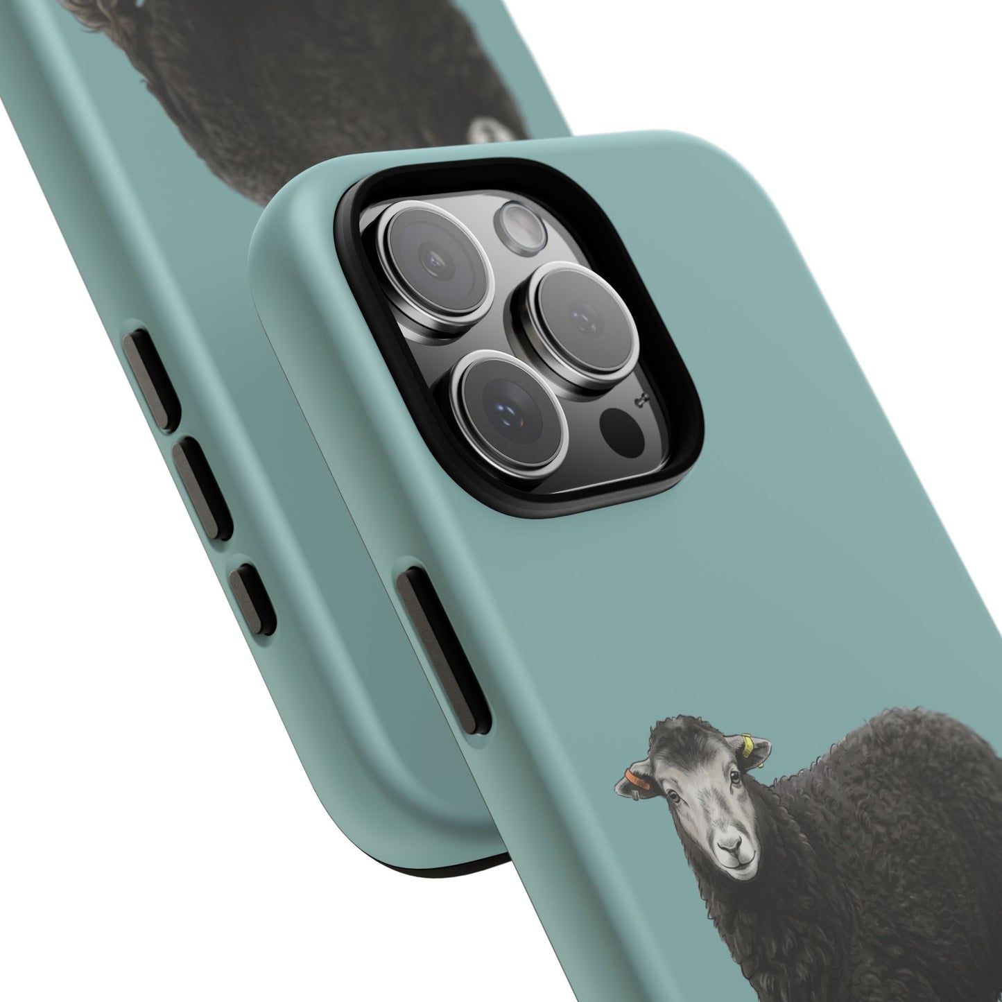 Herdwick Sheep Phone Case — Black Sheep Illustration with “Paws and Pastures”