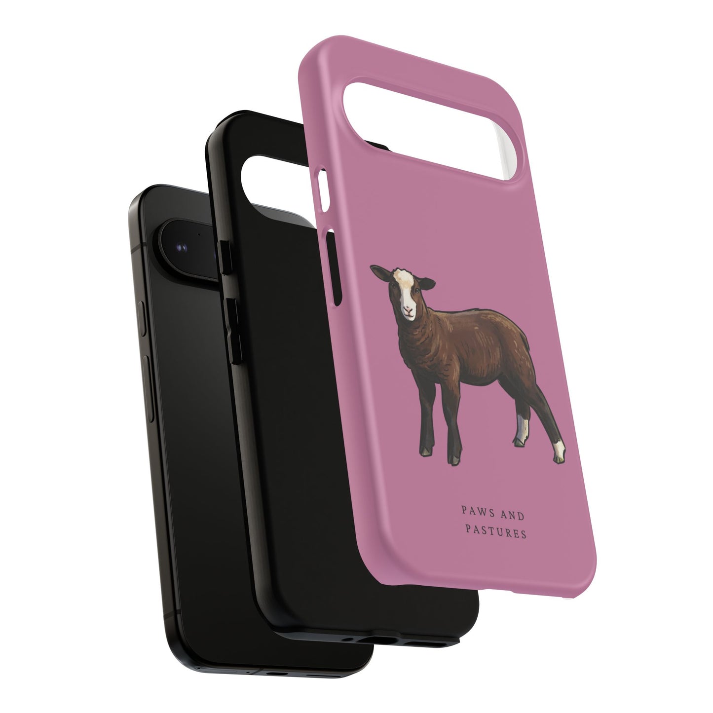 Zwartble Phone Case — Brown Sheep Illustration "Paws and Pastures"