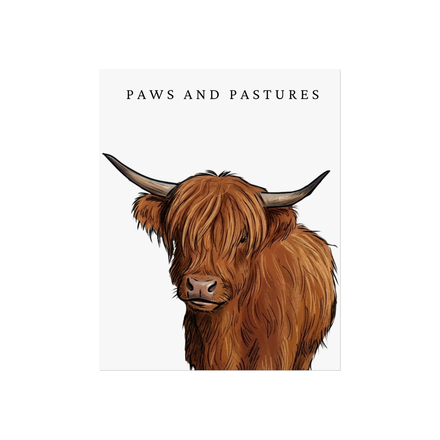 Highland Cow Art Print