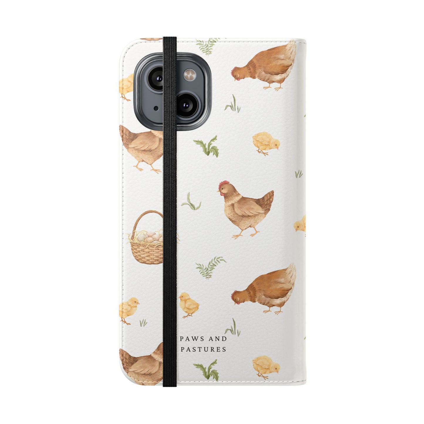 Flip Case – Watercolor Chickens & Baskets Phone Wallet Case