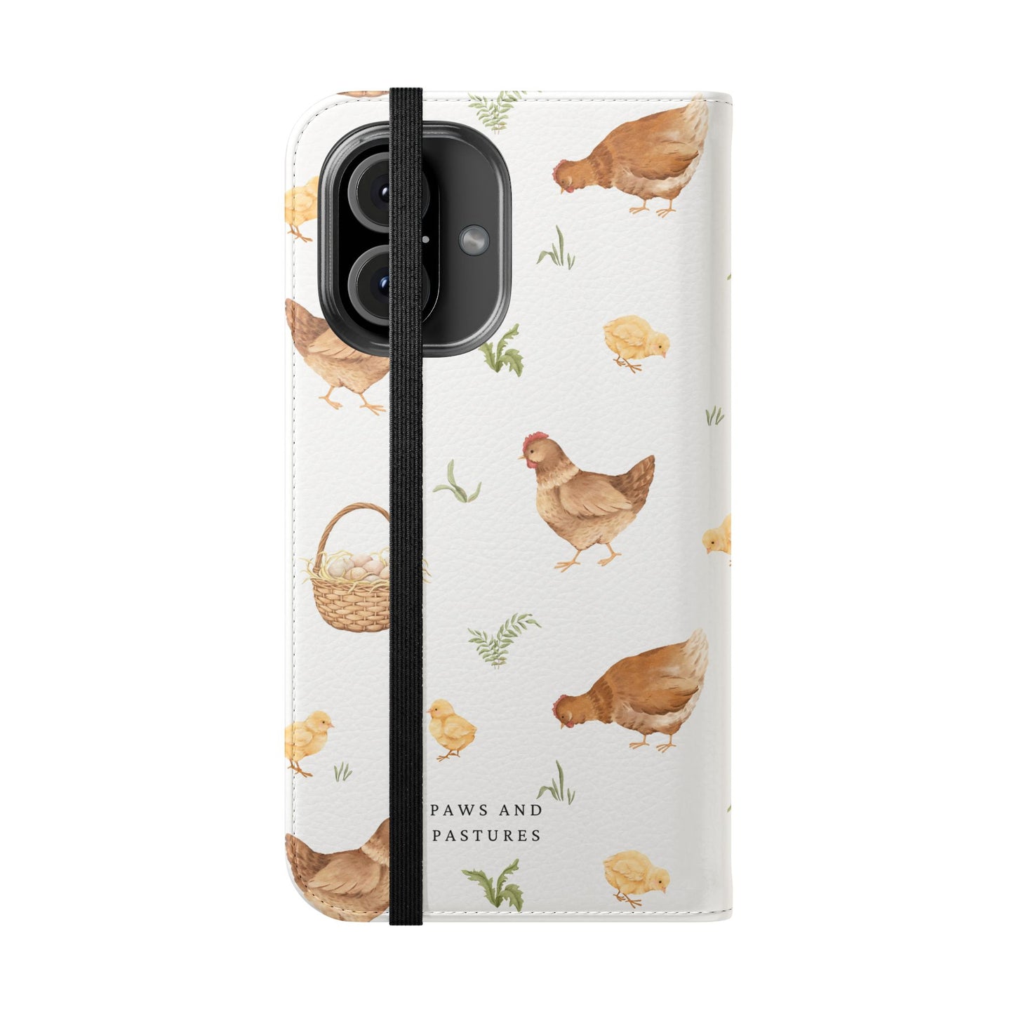 Flip Case – Watercolor Chickens & Baskets Phone Wallet Case