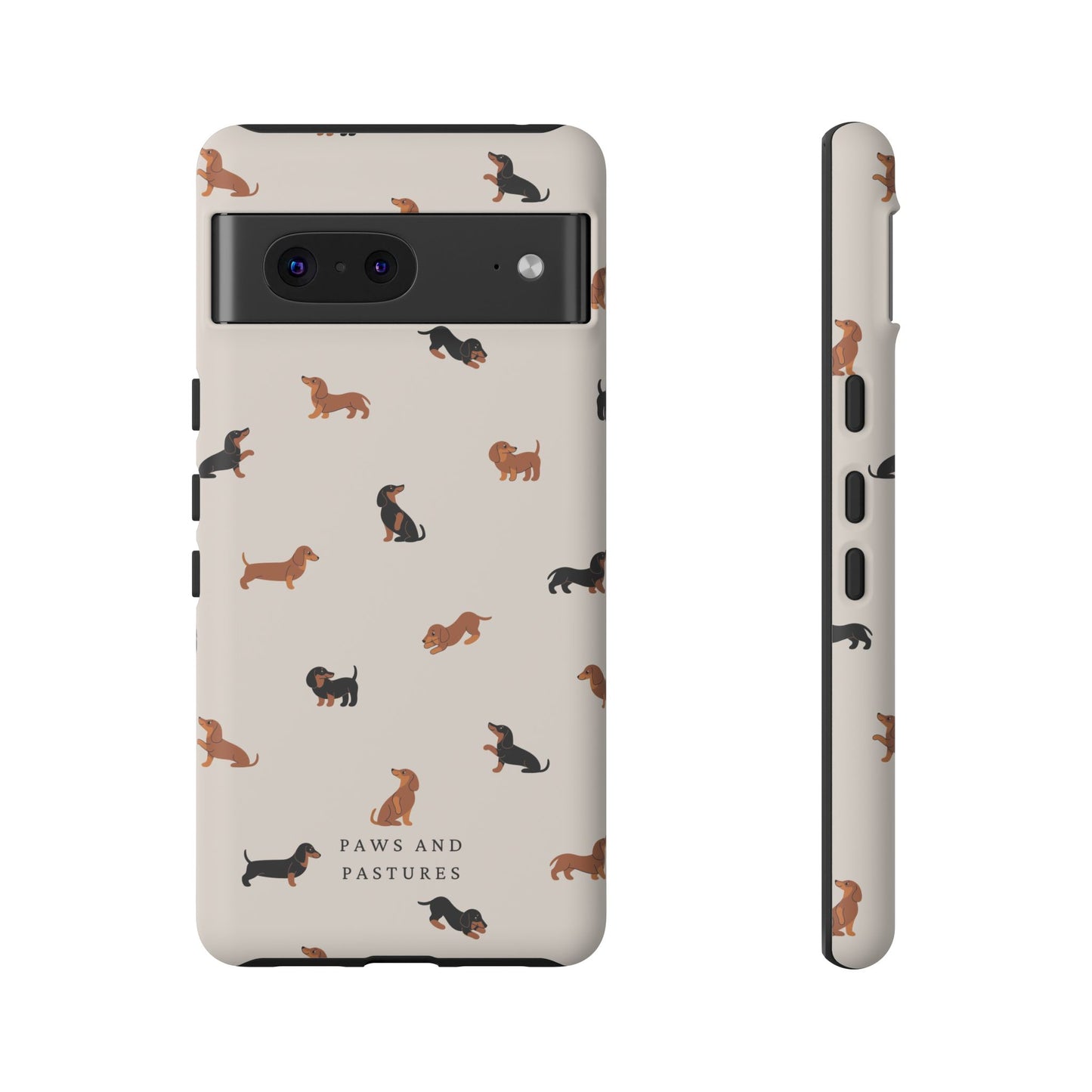 Dachshund Pattern Phone Case — Cute Wiener Dog Protective Cover