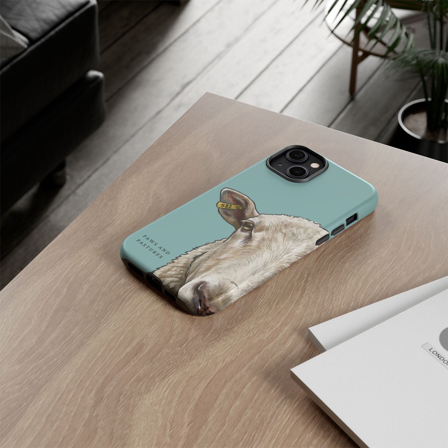 Teal Sheep Phone Case
