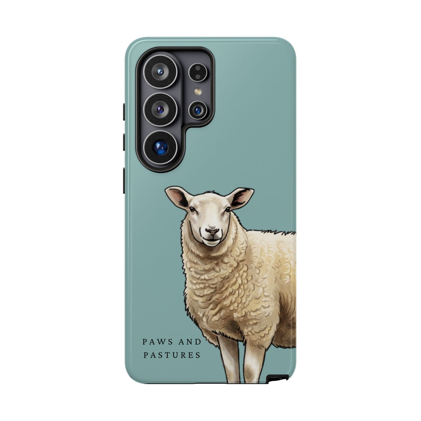 Teal Sheep Illustration Tough Phone Case