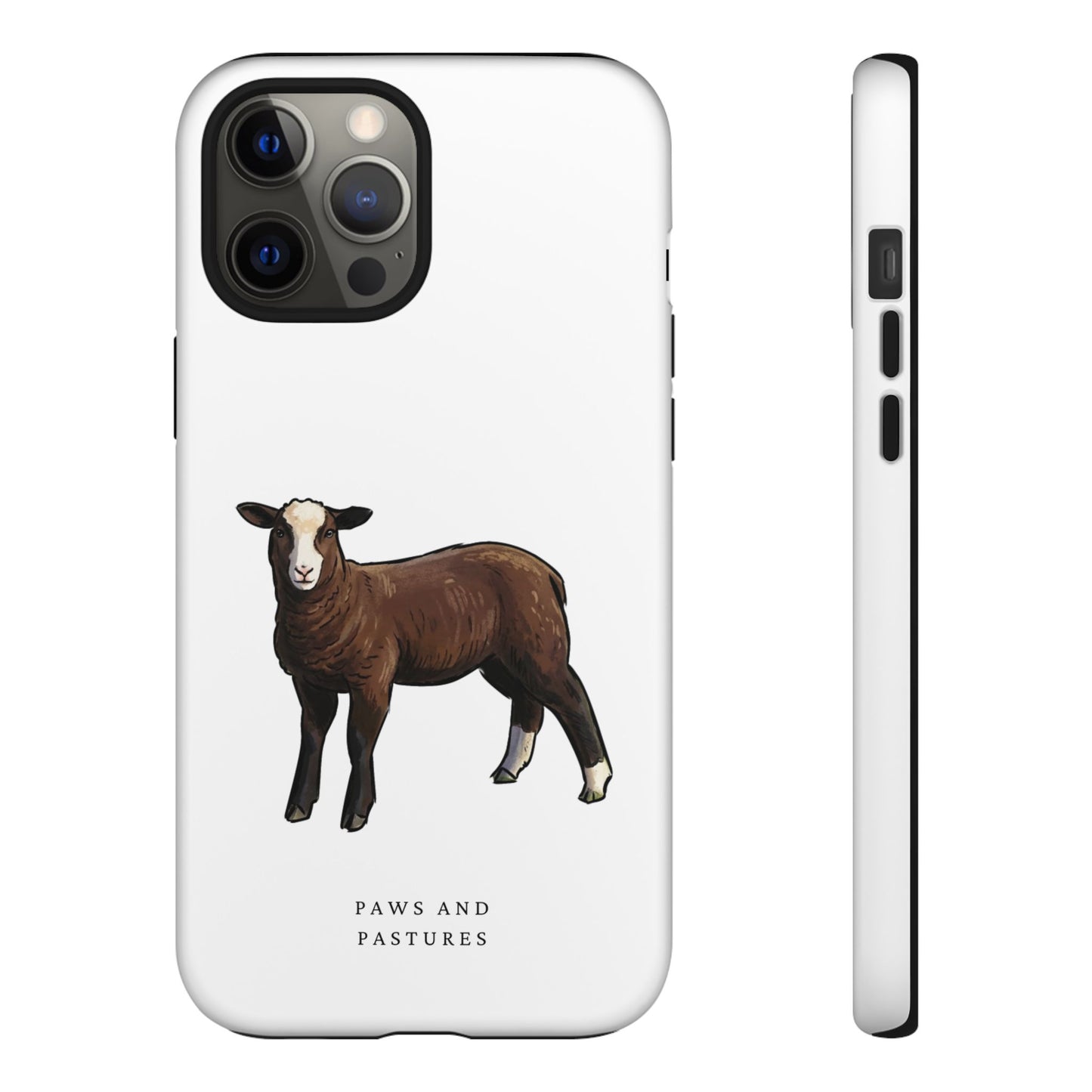 Zwartble Phone Case — Brown Sheep Illustration "Paws and Pastures"