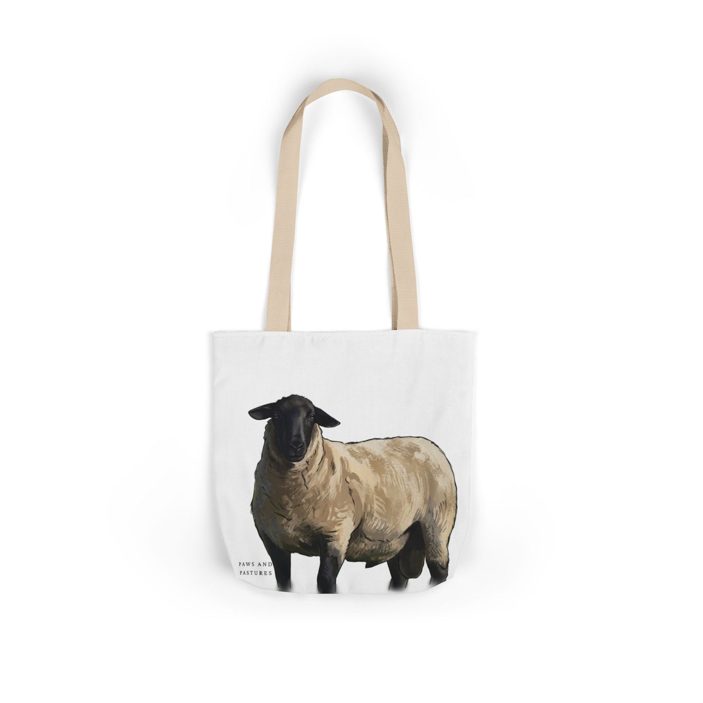 Suffolk Sheep Illustration Canvas Tote Bag – Country Farm Animal Market Tote