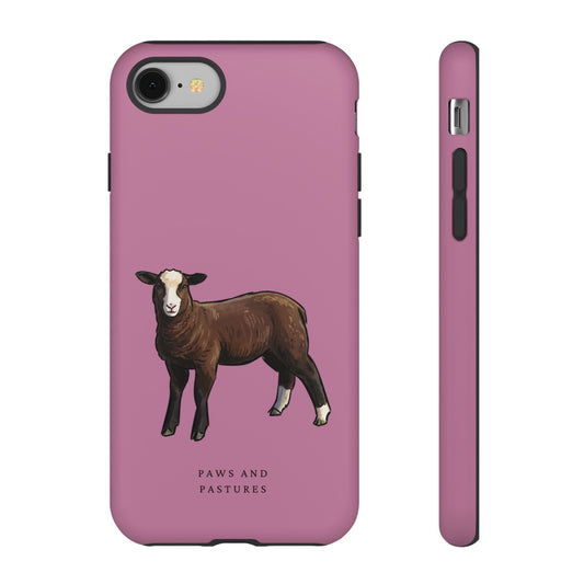 Zwartble Phone Case — Brown Sheep Illustration "Paws and Pastures"