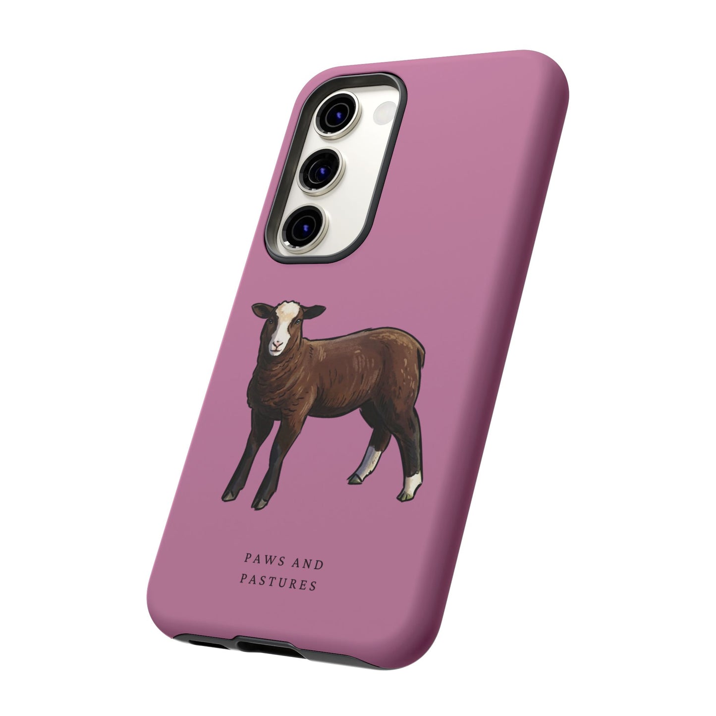 Zwartble Phone Case — Brown Sheep Illustration "Paws and Pastures"