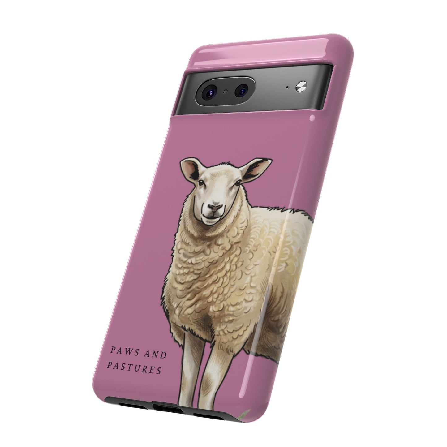 Pink Sheep Illustration Tough Phone Case