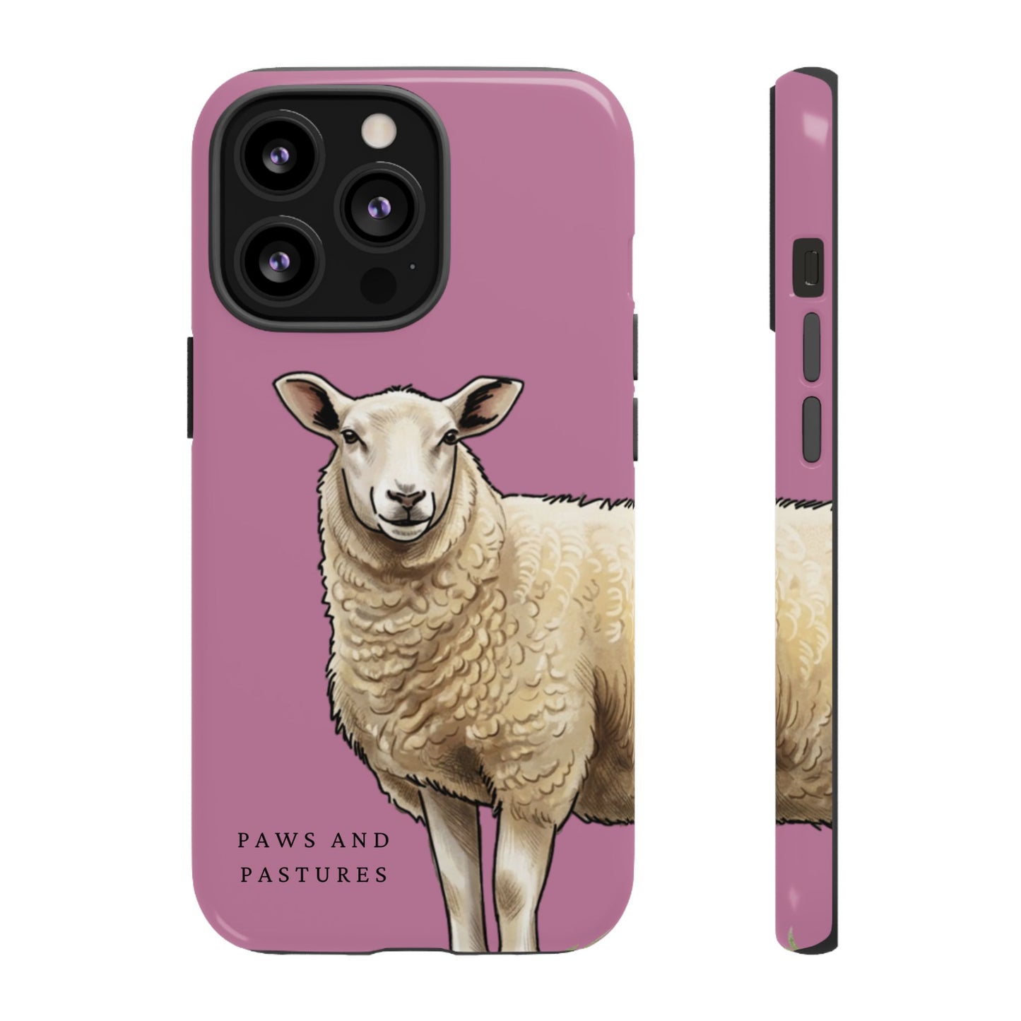Pink Sheep Illustration Tough Phone Case
